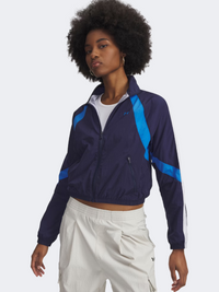 Under Armour أيقون كرينكل جاكيت نمط حياة نسائية كحلي/أبيض/أزرق