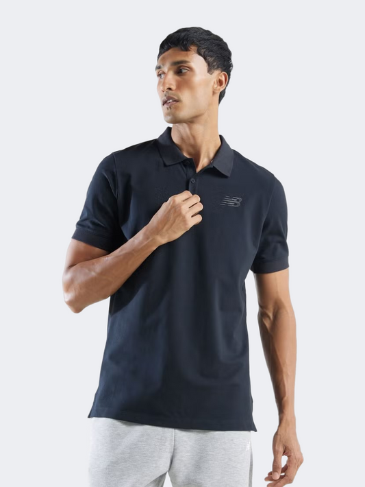 New Balance Essential Rc Men Lifestyle Polo Short Sleeve Black