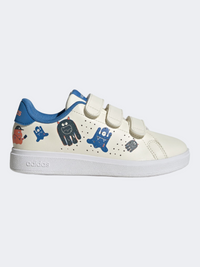 حذاء رياضي أولاد Adidas Advantage Base 2.0 Ps أبيض مائل للصفرة