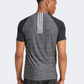 Adidas Gym Plus 3 Stripes Men Training T-Shirt Black Melange