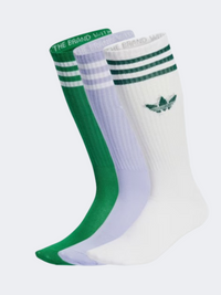 جورب يونيسكس Adidas Original بنفسجي/أخضر/أبيض
