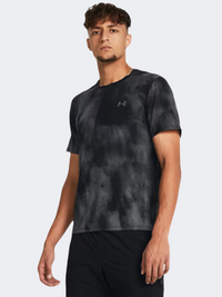 Under Armour ليزر ووش تيشيرت جري رجالي أسود/كاستل روك