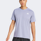 Adidas Own The Run 3-Stripes Men Running T-Shirt Silver Violet