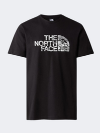 تي شيرت رجالي لايف ستايل The North Face Woodcut Dome لون أسود