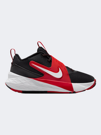 حذاء كرة سلة للأولاد Nike Team Hustle D 12 Gs-أسود/أحمر/أبيض