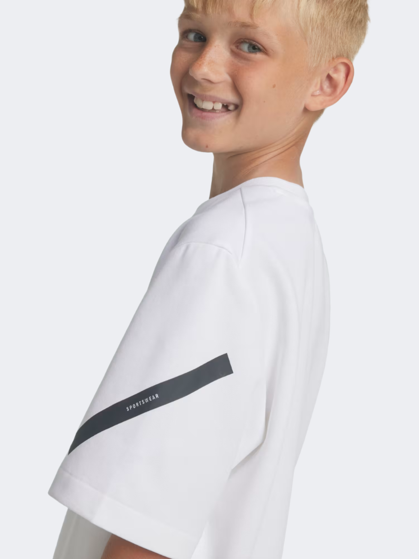 Adidas Z.N.E Kids-Unisex Sportswear T-Shirt White/Black