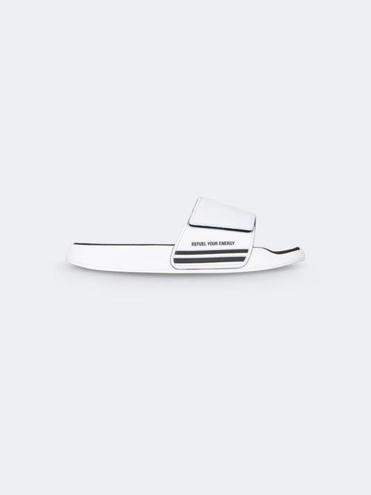 Oil And Gaz Comfy Men Beach Slide Black/White