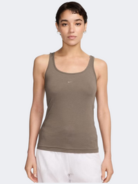Nike Sportswear Chill Knit Women Lifestyle Tank Brown