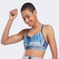 Reebok Lux Strappy Liquid Abyss Print Sports Women Training Bra Blue/White