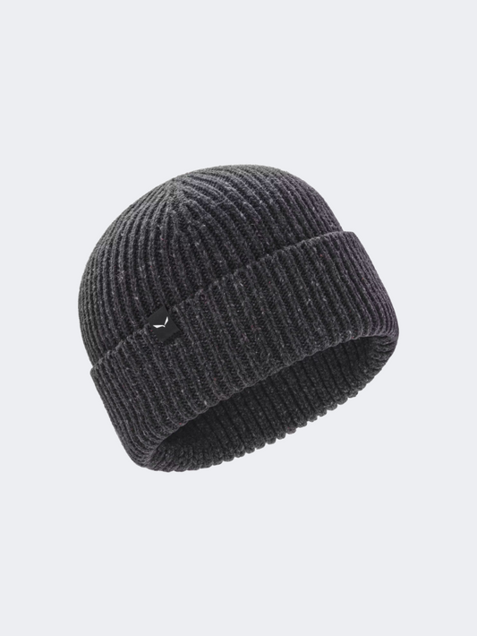 Salewa Zebru Knit Unisex Hiking Beanie Dark Grey Melange