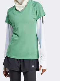 تيشيرت تدريب نسائي Adidas Essentials Minimal Branding Preloved أخضر