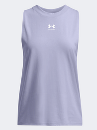 توب نسائي للحياة اليومية Under Armour Off Campus Muscle أزرق سماوي/أبيض