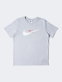 Nike Sportswear Graphic Boys Lifestyle T-Shirt Wolf Grey
