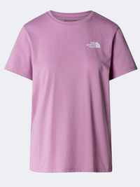 The North Face تيشيرت نسائي للمشي Foundation Mountain Simple Graphic بنفسجي معدني