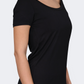 Oil And Gaz Wide  Round Neck Women Lifestyle T-Shirt Black