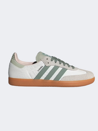 حذاء نسائي Adidas Samba Og Original أبيض/أخضر فضي