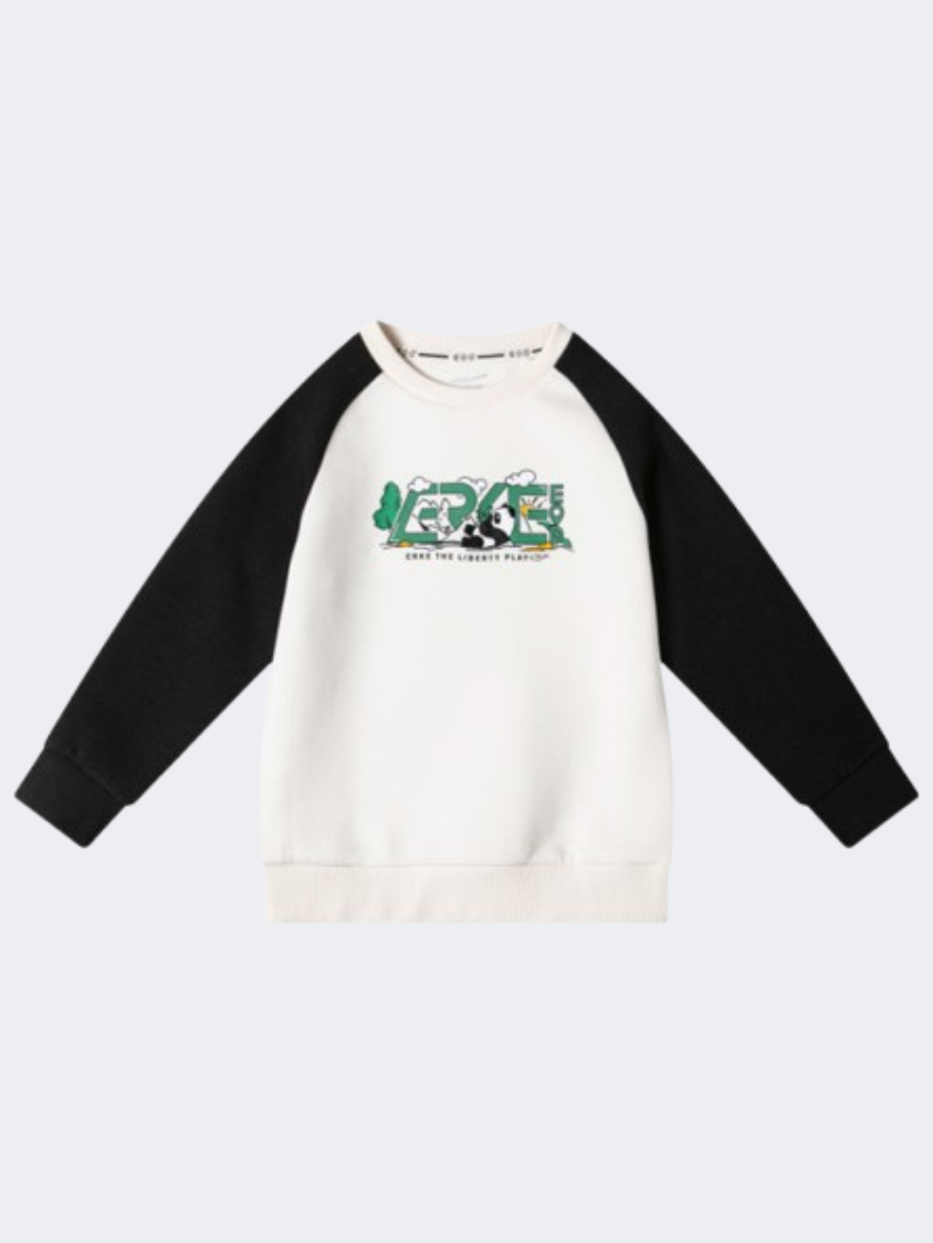 Erke Little-Boys Training Sweatshirt Glacier White