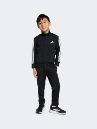 Adidas Essentials Climacool Track بدلة رياضية صغيرة سوداء/بيضاء