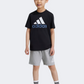 Adidas Essentials Logo Little Boys Sportswear Set Black/White