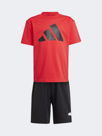 Adidas طقم رياضي أولاد صغار بوروب/أسود