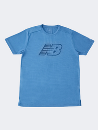 تيشيرت New Balance Sport Essentials للأداء للرجال أزرق عقيق