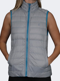Oil & Gaz Reversible Down Women Lifestyle Vest Teal/Light Grey