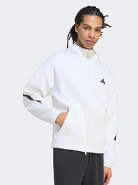 هودي رياضي رجالي من Adidas باللون الأبيض