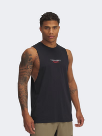 Under Armour بروجكت روك تانك تدريب رجالي أسود/أبيض/أحمر