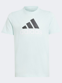 Adidas إسينشالز بيغ لوجو 2 تيشيرت رياضي للأولاد لون هالمينت/أسود