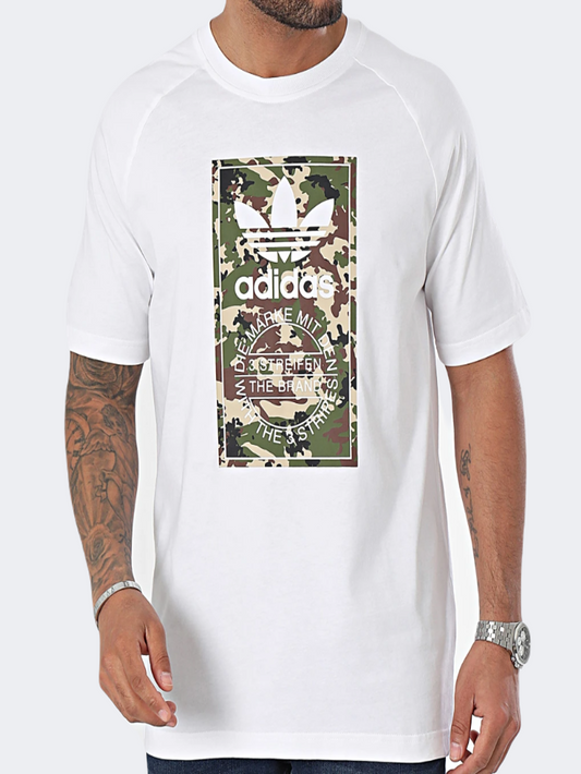 Adidas Camo Tongue Men Original T-Shirt White