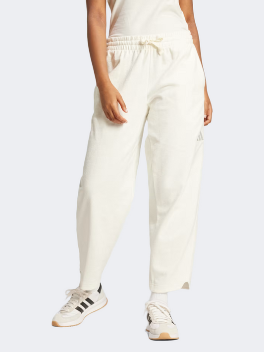 Adidas All Szn Cloud Jersey Barrel Leg Women Sportswear Pant Off White