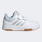 أحذية رياضية للبنات Adidas Tensaur بخطاف وحلقة ملابس رياضية لون أبيض سحابي