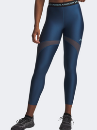 بنطال ضيق نسائي للتدريب من Under Armour هيتغير شبكي أزرق