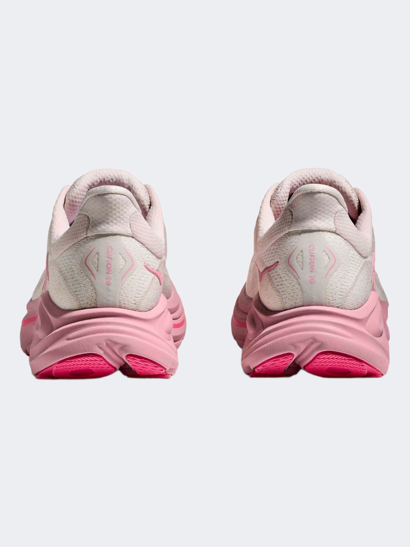 حذاء جري للبنات Hoka Clifton 10 Gs وردي كريمي
