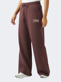 New Balance Trackside French Terry Women Lifestyle Pant Cherry Leather