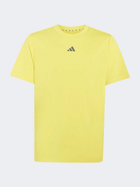 تيشيرت رياضي أولاد - أطفال Adidas Essentials Train باللون الأصفر النابض