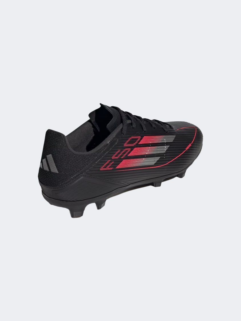 أحذية كرة القدم للرجال Adidas F50 League Fg MG باللون الأسود/المعدني/الأحمر