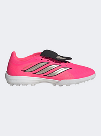 حذاء كرة القدم للرجال من Adidas Predator League Fold-Over Tongue Turf بلون سولار توربو