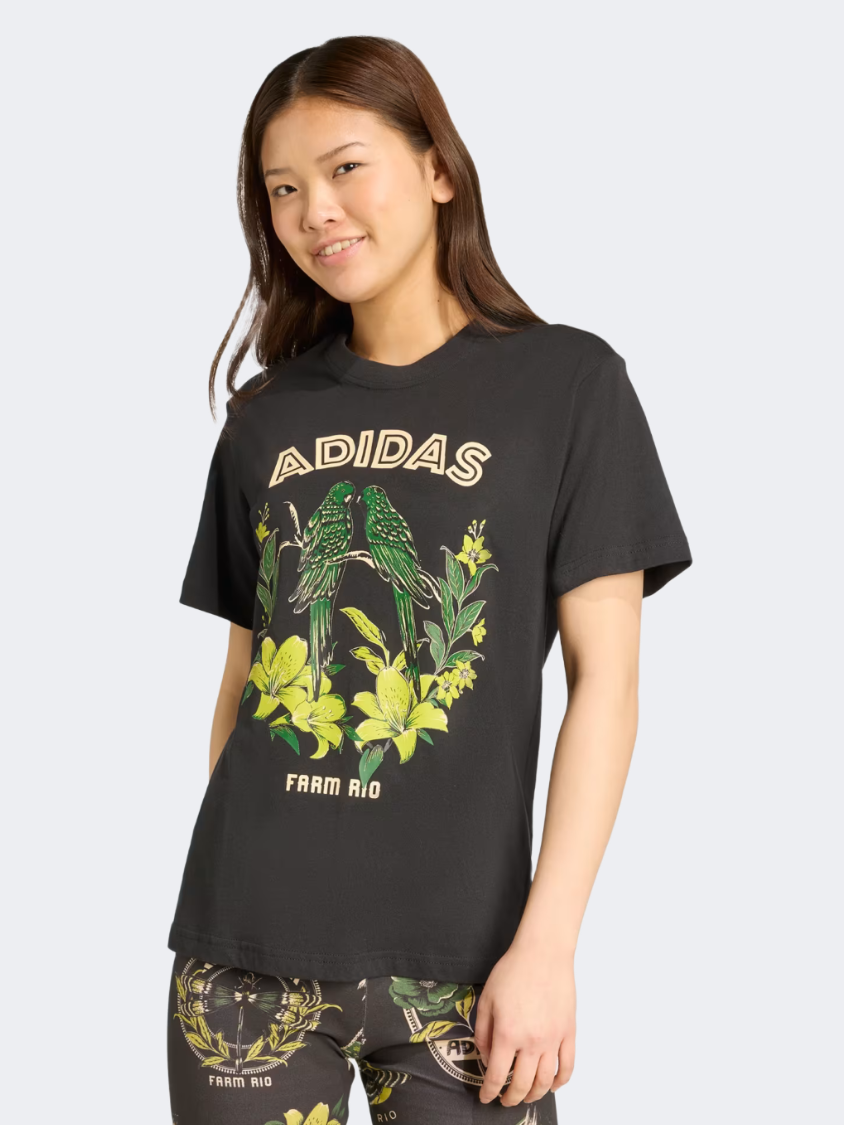 Adidas X Farm Graphic Women Sportswear T-Shirt Black