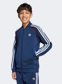 جاكيت رياضي أصلي للأولاد Adidas Adicolor Sst نايـت إنديغو/أبيض