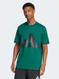 Adidas Essentials Big Logo Men Sportswear T-Shirt Collegiate Green