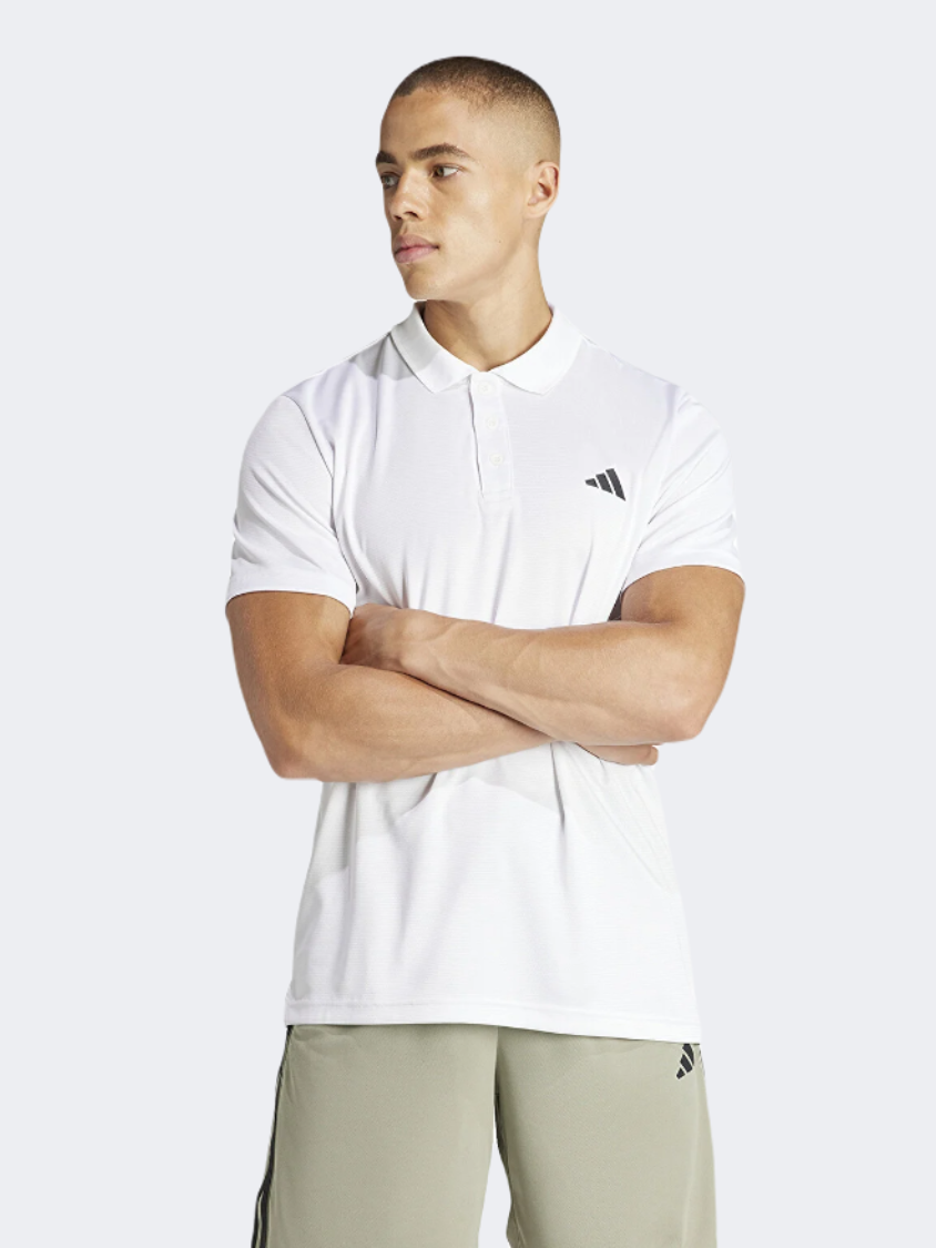 Adidas Essential Men Training Polo Long Sleeve White
