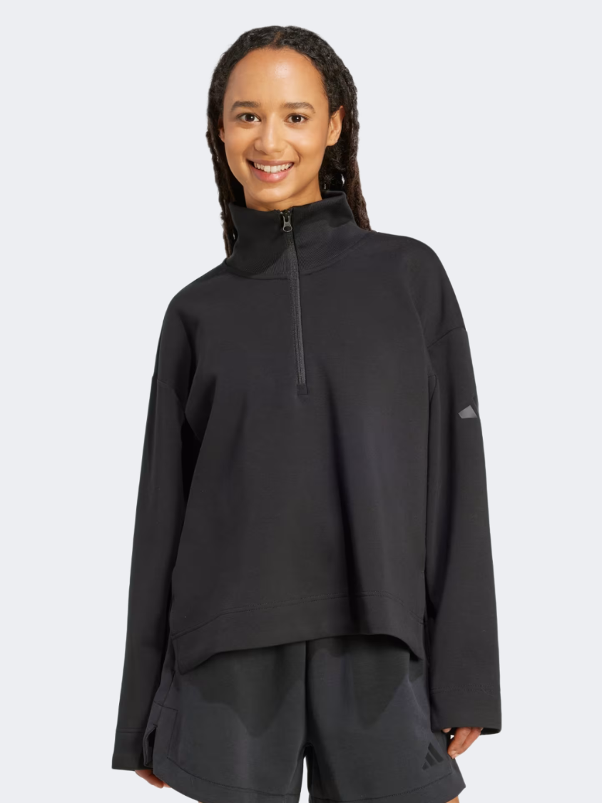 Adidas All Szn Soft Luxe Women Sportswear Sweatshirt Black