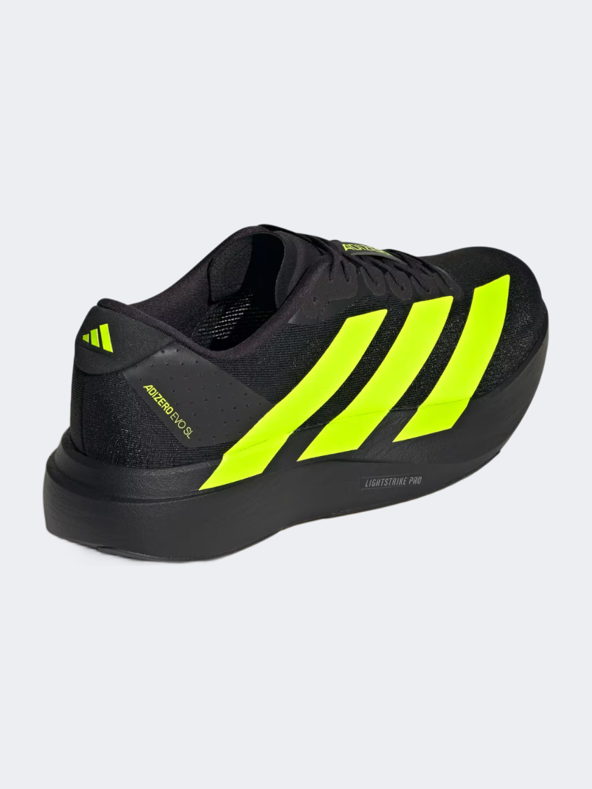 Adidas Adizero Evo Sl Men Running Shoes Black/Lemon/Iron