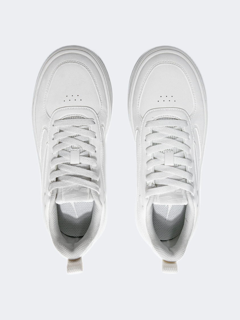 Erke Skateboard Women Lifestyle Shoes Light White