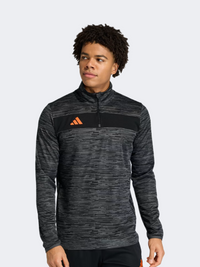 تيشيرت Adidas Tiro 25 Essentials رجالي لكرة القدم بأكمام طويلة أسود/رمادي/برتقالي