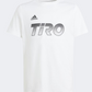 Adidas Hot Tiro Boys Sportswear T-Shirt White/Silver