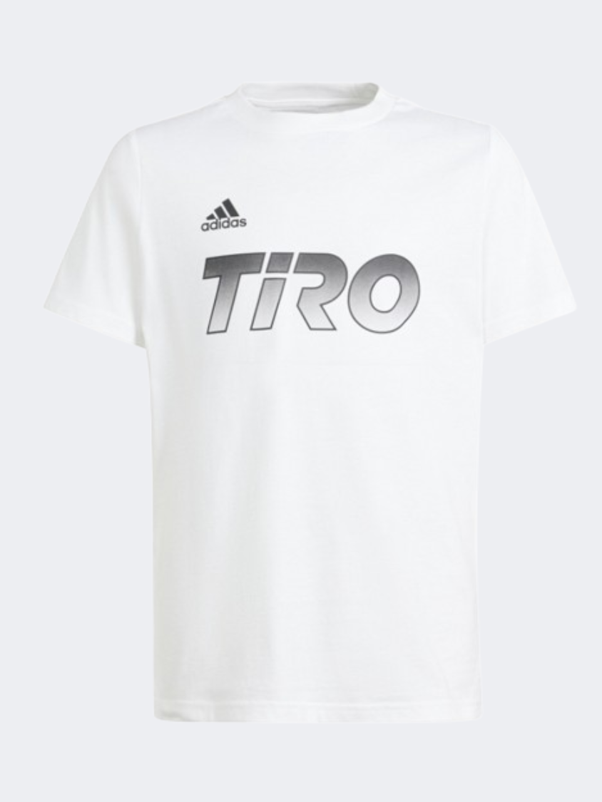 Adidas Hot Tiro Boys Sportswear T-Shirt White/Silver