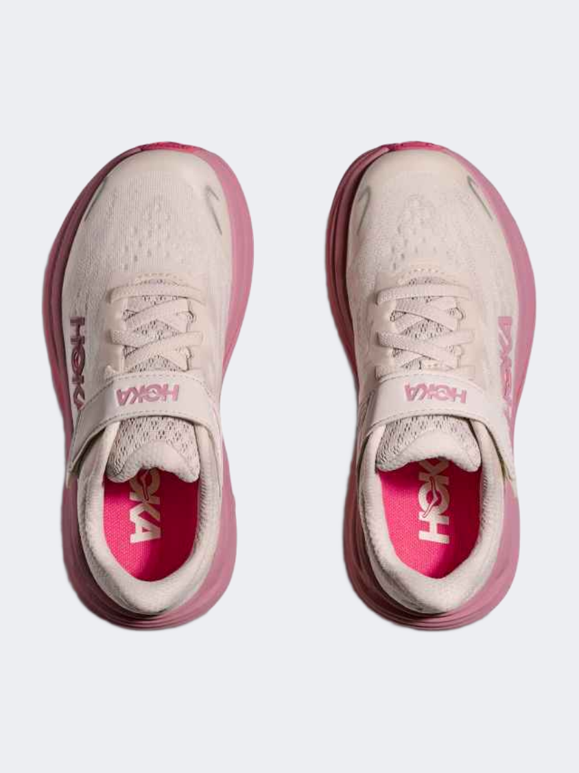 حذاء جري للبنات Hoka Clifton 10 Ps وردي كريمي