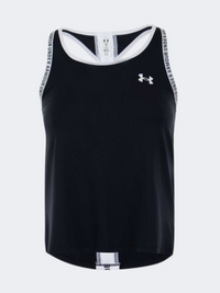 توب تدريبي للبنات من Under Armour تيك نوكاوت أسود/أبيض